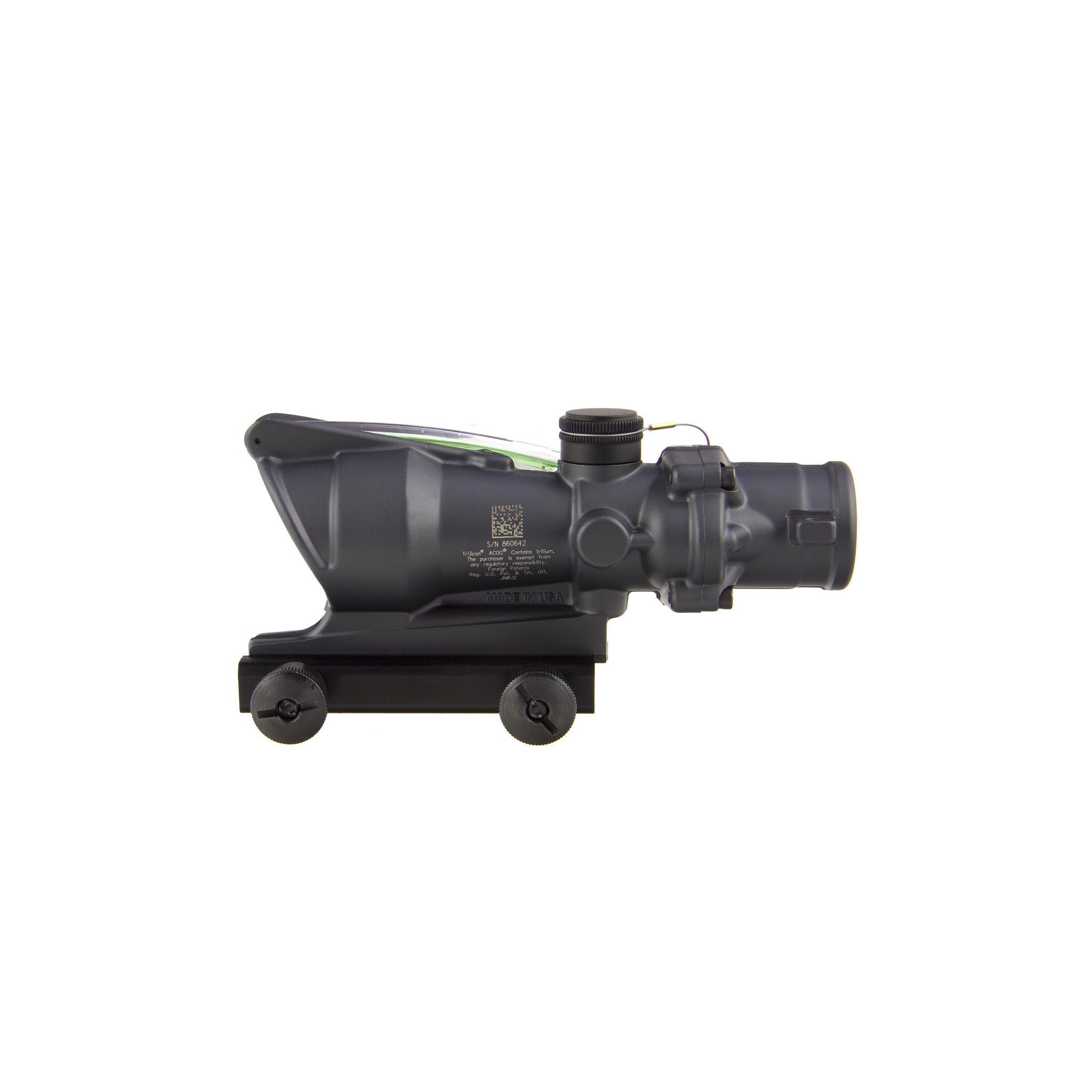 Trijicon ACOG® 4x32 BAC tēmēkļi, divkāršs apgaismojums. Zaļš Chevron .223 BDC tēmēkļa krusts, CK Sniper Grey