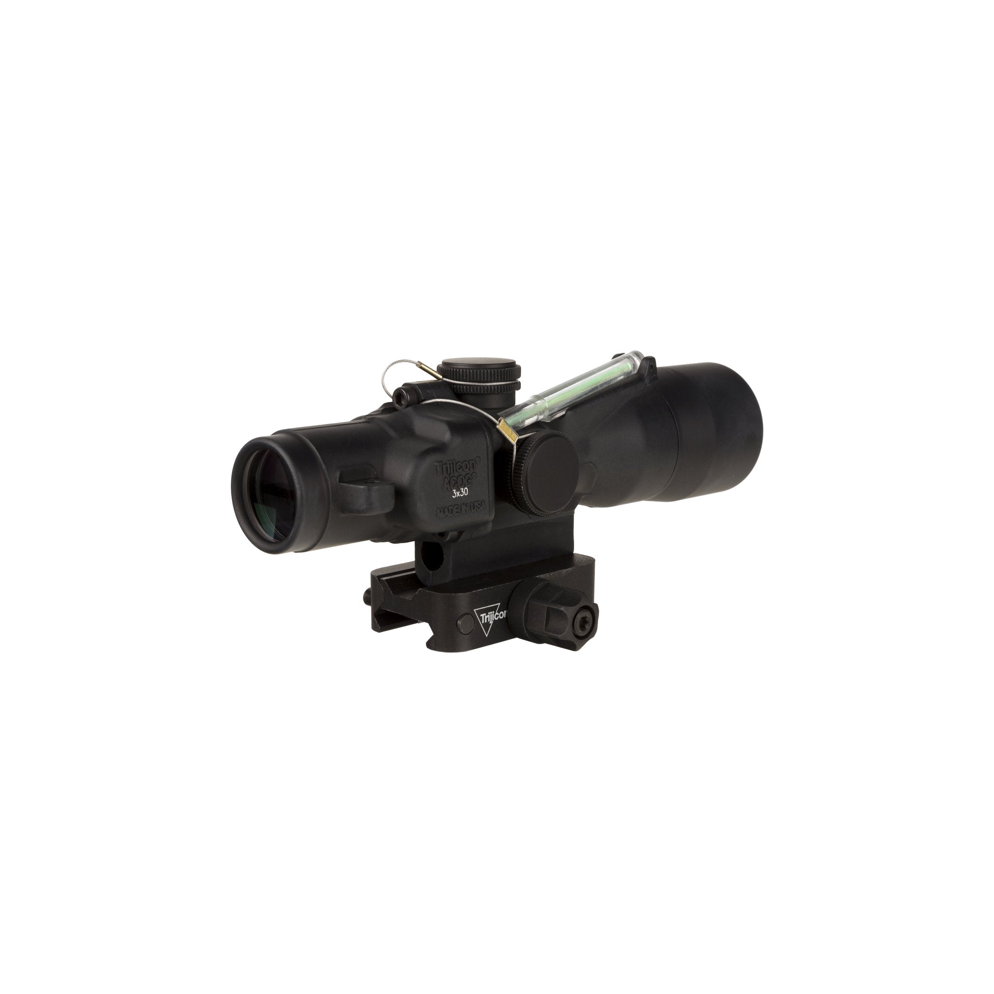 Trijicon 3x30 Compact ACOG® tēmēklis, dubultā apgaismojuma. Zaļš HS/punkts 7,62x39/123gr. Ret ar Q-LOC stiprinājumu