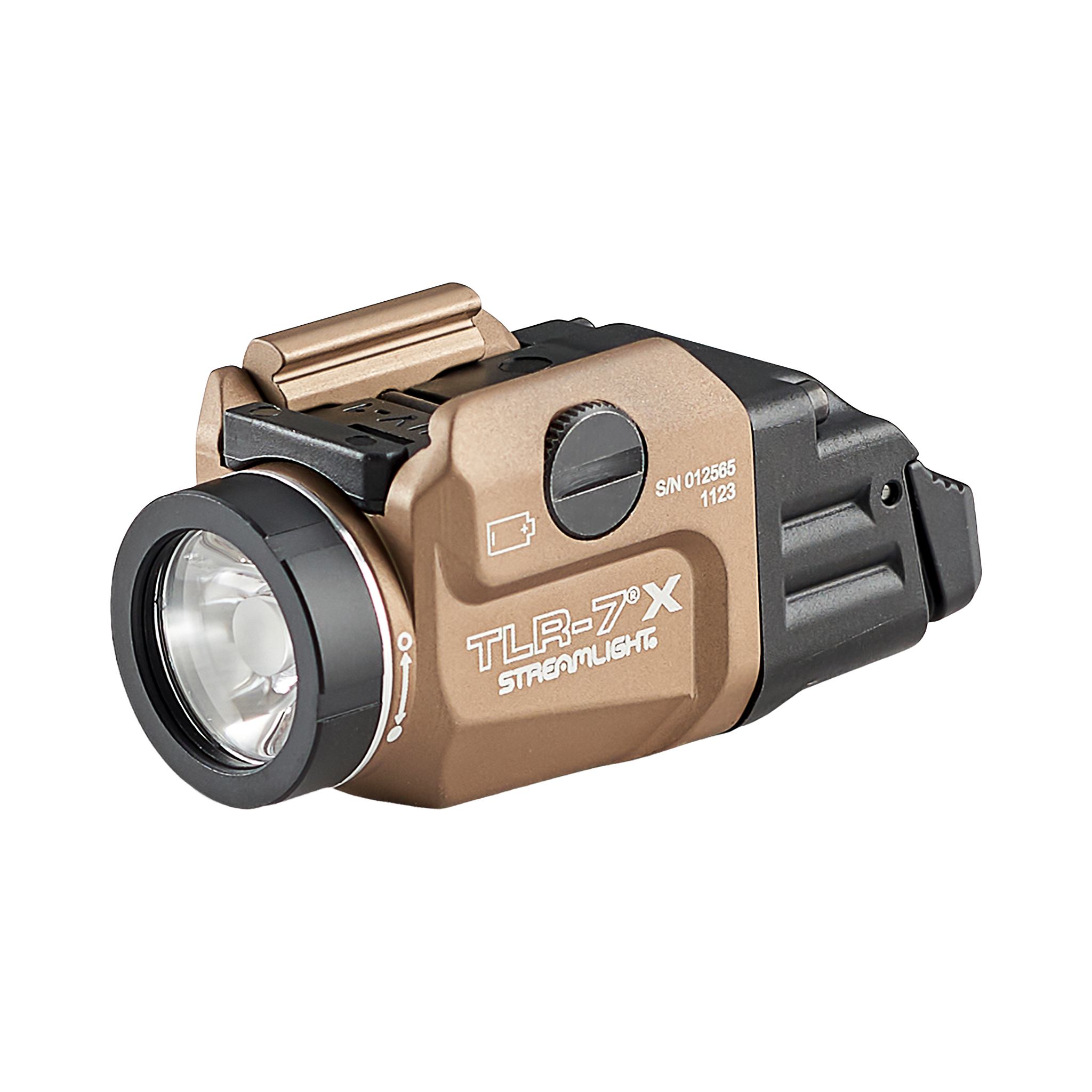 Streamlight wraz z przełącznikiem niskiego/wysokiego poziomu, baterią CR123A, zestawem kluczy – czarne pudełko, FDE (69426)