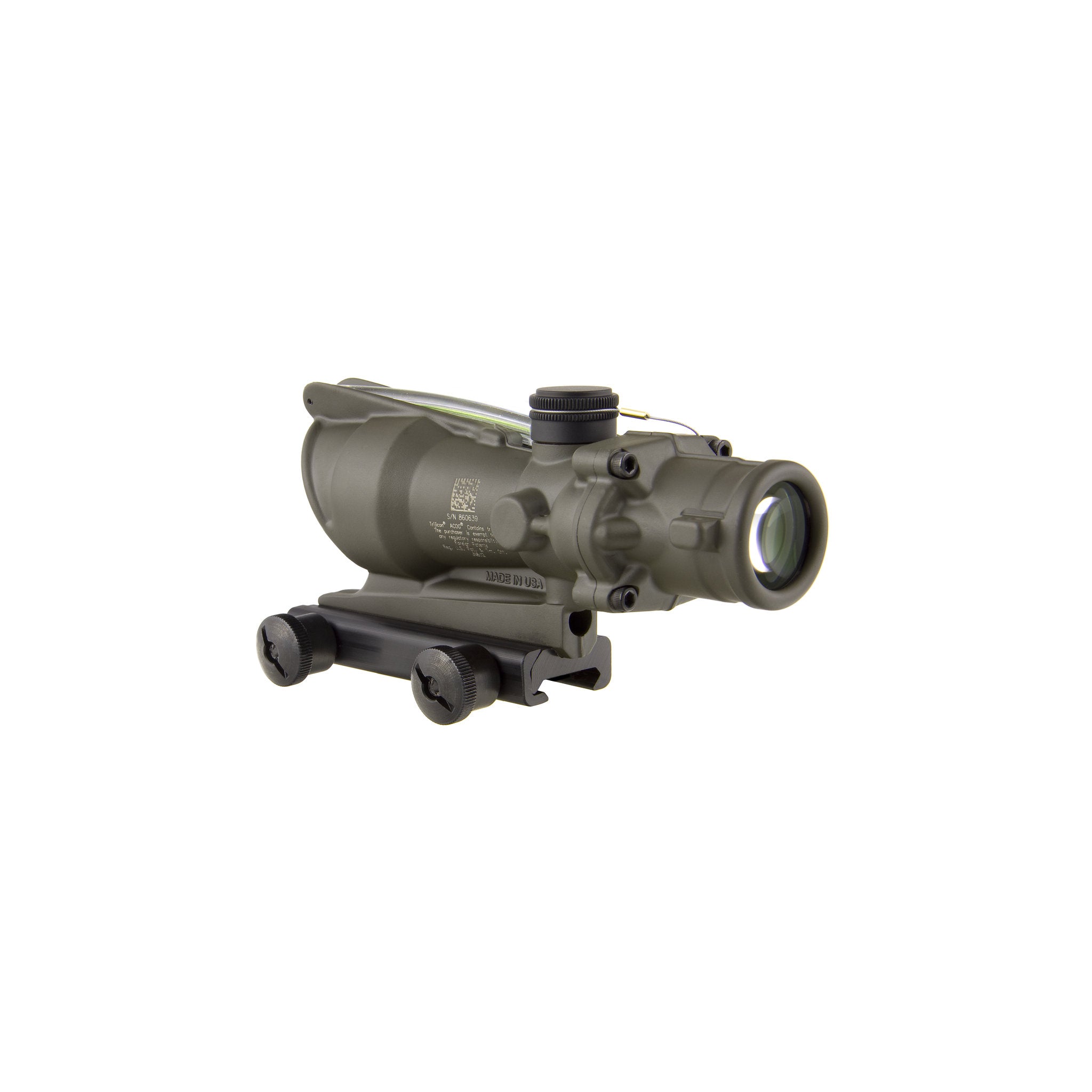Luneta Trijicon ACOG® 4x32 BAC, podwójne podświetlenie, zielona siatka celownicza .223 BDC, CK ODG